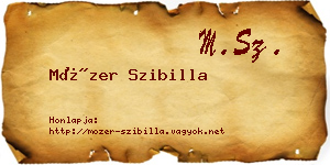 Mózer Szibilla névjegykártya